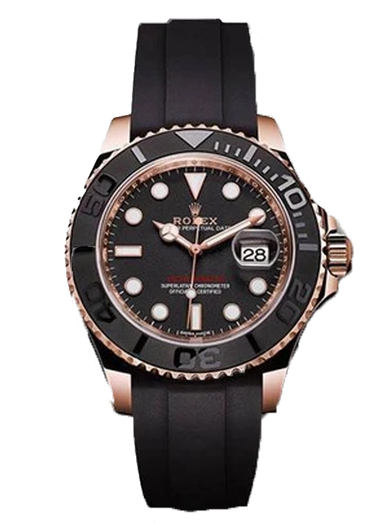 Rolex Rose Gold 18K Oysterflex Yacht-Master Watch 268655 Men's Watch