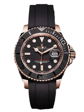 Rolex Rose Gold 18K Oysterflex Yacht-Master Watch 268655 Men's Watch