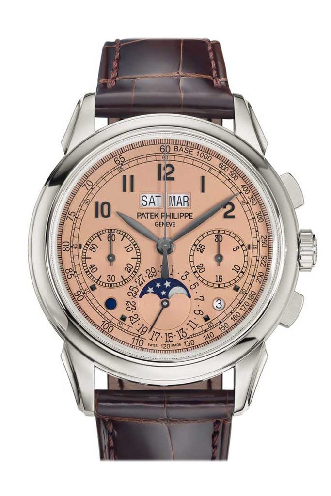 Patek Philippe Perpetual Calendar Chronograph Grand Complications Platinum Salmon Dial 41MM Watch 5270P-001