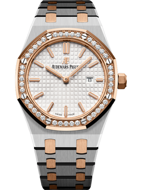 ROYAL OAK QUARTZ Ref. 67651SR.ZZ.1261SR.01 TWO TONE DIAMOND BEZEL 33MM